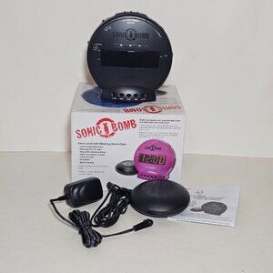 Sonic Alert Sonic Bomb SBB500ss Vibrating Loud Alarm Clock With Bed Shaker